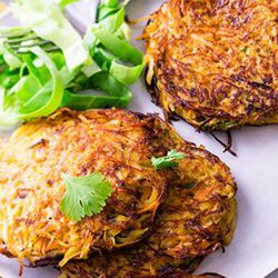 Recette Galettes de pommes terre et carottes au cumin coriandre