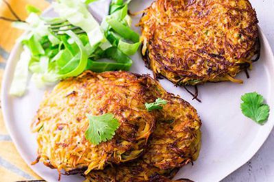 Recette Galettes de pommes terre et carottes au cumin coriandre
