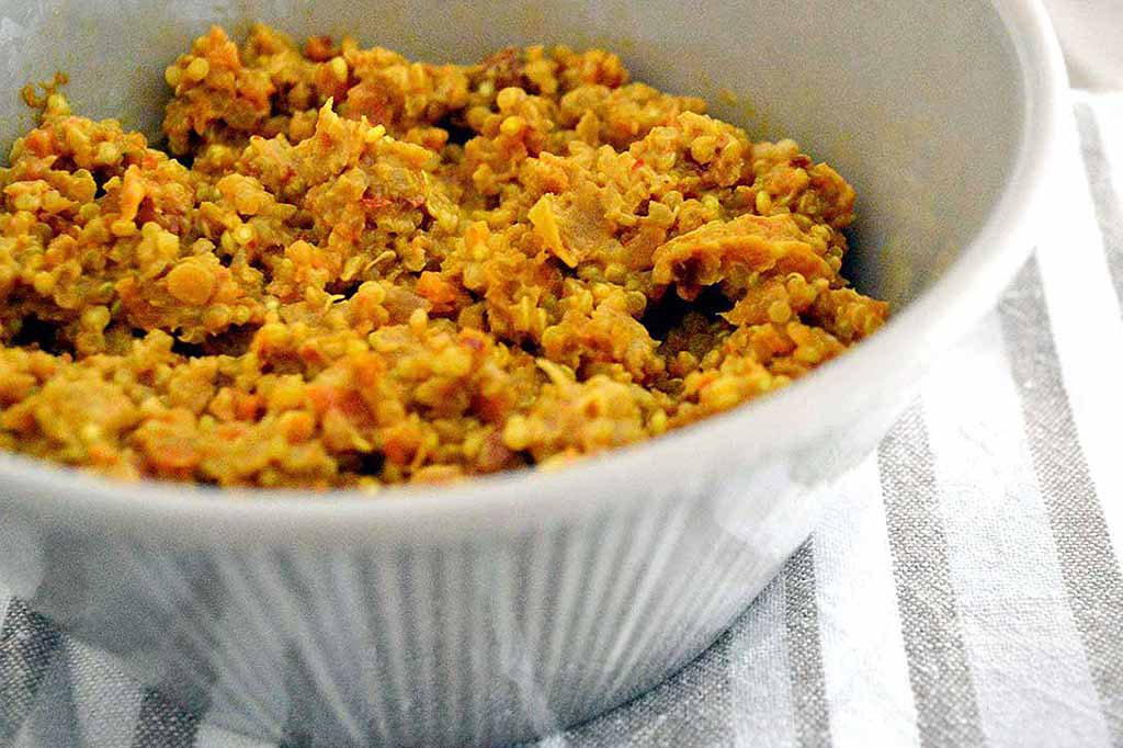 Purée de lentilles corail aux carottes