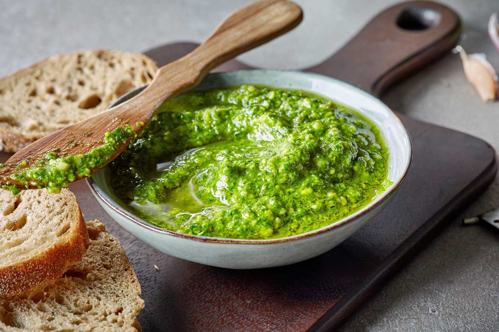 Recette pesto avec noix de cajou et persil bio