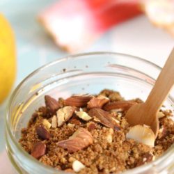 Crumble pomme rhubarbe