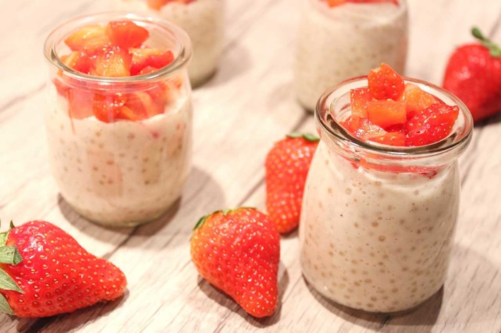 tapioca à la fraise